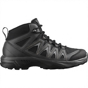 Bottes de randonnée imperméables en cuir pour hommes, semelle extérieure en caoutchouc, doublure en coton, bouton rotatif en EVA, design respirant pour l'hiver - Product Image 3