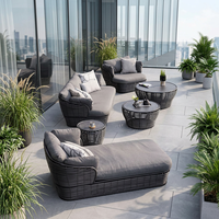 Ensemble de canapés en rotin d'extérieur, ensemble de meubles de jardin, adapté au jardin, au balcon, à la villa, à la terrasse