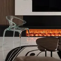 Chaise de salle à manger en cristal, solide et moderne, meubles de maison portables en plastique pour la cuisine, l'entrepôt de parcs extérieurs pour les mariages