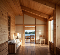 Villa de luxe en bois préfabriqué avec design 3D, maison préfabriquée en bois de luxe, villas préfabriquées à vendre