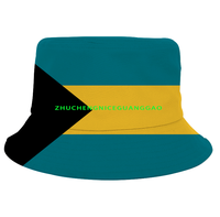 Chapeau Bob Drapeau Syrien Araméen pour Femmes et Hommes, Chapeau de Pêcheur Patriotique, Casquette d'Été Anti-UV pour Voyage, Plage et Pêche
