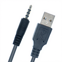1M USB-A-Stecker auf 4-Pol 3,5mm Audio-Buchse 3A Schnellladekabel aus Reinkupfer für Auto-Lautsprecher Computer-Kopfhörer