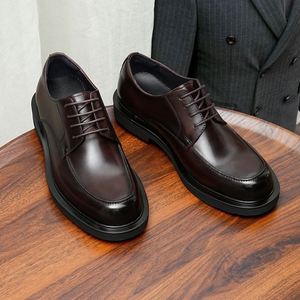 Zapatos de Vestir Formales de Cuero Clásico para Hombre, Zapatos Derby Retro de Piel Vacuna Ligera para Fiesta ASTON M.JAZZ Impermeables - Product Image 4