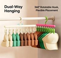 Porte-manteau multi-crochets de qualité supérieure pour placard, support gain de place pour chapeaux, écharpes, ceintures et accessoires de sacs à main