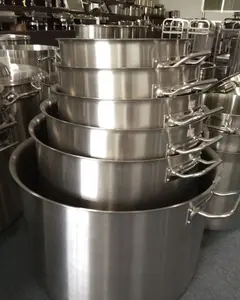 Large Deep Stainless Steel Cooking Stock Pot Stainless Steel Stock Pot With Lid Fast Heat Conduction Easy To Clean