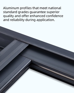 Salon moderne spacieux avec portes et fenêtres coulissantes en alliage d'aluminium, isolation thermique et décoration - Product Image 1