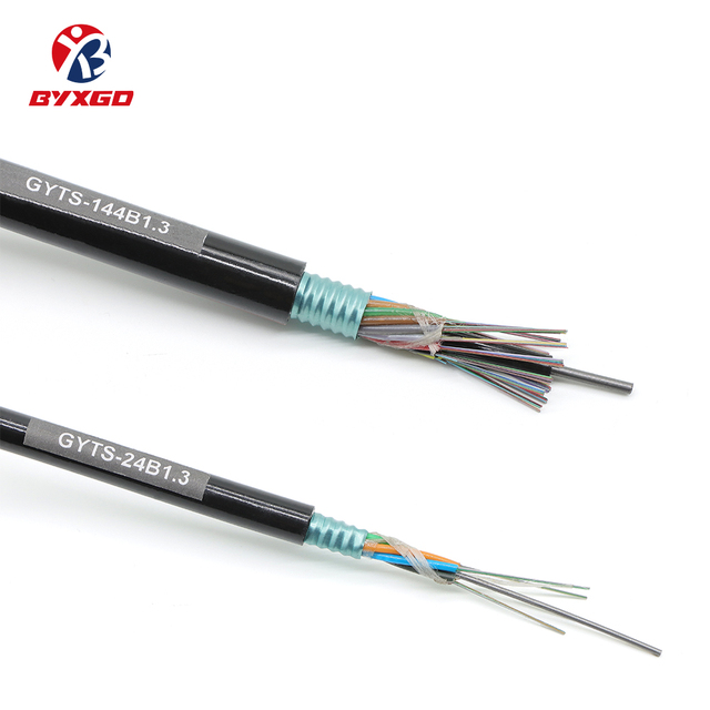 Bulk Fiber Cable Supplier Long Distance Double PE Jacket Armored 24 36 48 72 Core Direct Burial Outdoor Optical Cable