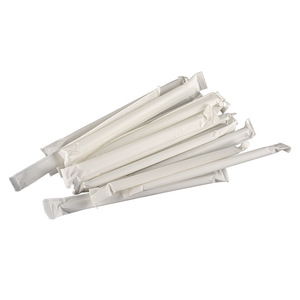 Disposable <b>PLA</b> Straws 8 Mm Straight Pipe For Milk Tea Juice Beverages Party Use Biodegradable Individual Packaging - Product Image 1