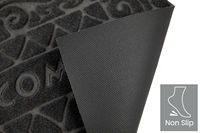Tapis d'entrée moderne en promotion avec motif jacquard, lavable, avec support en PVC rembourré, en polyester, pour tapis de bienvenue