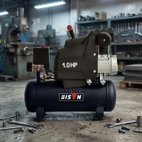 Compresseur d'air à entraînement direct BISON (CHINE) pour garage et atelier, 8 bars, 1,1 kW, 6 L, 10 L, pompe compacte portable, 230 V, 50 Hz