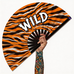 Abanico Plegable Personalizado Grande con Impresión Personalizada de Bambú Ecológico para Festivales y Fiestas con Brillo UV - Product Image 5