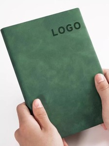 Custom A5 Green Ribbon <b>Bookmark</b> Printed Sheepskin Soft PU Leather Notebook with Logo Business Promotional <b>Gift</b> - Product Image 6