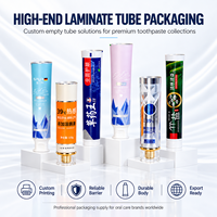 Tubes d'emballage en aluminium et plastique pour dentifrice, personnalisés avec impression UV, bouchon à vis anti-fuite, format voyage 10g, contenants pour soins bucco-dentaires