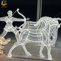 Sculpture lumineuse SGLS05, lanterne de festival de vacances, lumière LED 3D, motif de figurine et d'animal pour centre commercial