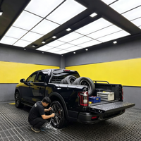 Boîte à lumière LED à cadre en aluminium avec film souple, étanche IP54, 6500K, dimmable, pour garage, éclairage de travail, detailing automobile, lavage auto