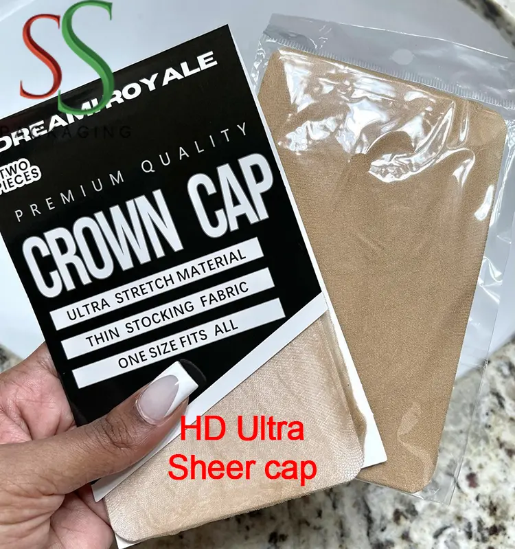 Custom Logo Cap For Making Wigs Wig Stocking Caps super thin hd sheer wig cap