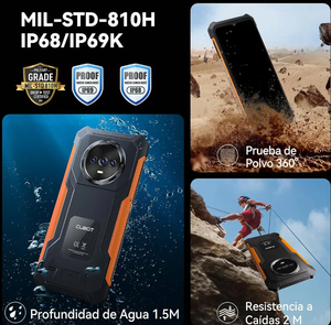 CUBOT KINGKONG ES Meilleur téléphone robuste 6.56\"HD+ 6+128 Go ROM IP69K Double carte Octa-core Android 14 90HZ 5100mAh 48MP Téléphone principal - Product Image 5