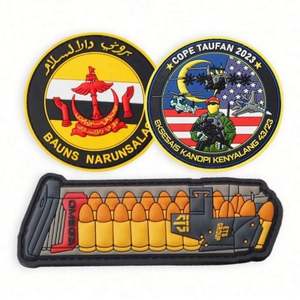 Custom Embossed 2D 3D Eco-Friendly Silicone Rubber PVC <b>Patches</b> & Badges for Garment and Hats - Product Image 2