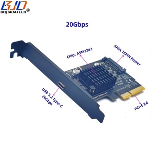 Tarjeta Controladora <span class=keywords><strong>PCI</strong></span> <span class=keywords><strong>Express</strong></span> X4 <span class=keywords><strong>PCI</strong></span>-E 4X con Conector USB 3.2 TIPO-C de 20 Gbps, Nueva de Fábrica 2026, con Alimentación SATA de 15 Pines, en Stock - Product Image 1
