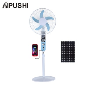 Ventilateur sur Pied Électrique et Solaire à Batterie Rechargeable avec Chargeur Mobile USB et Lumière LED - Product Image 4