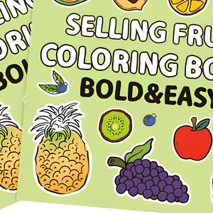 Nouveauté, prix de gros, cahier de <span class=keywords><strong>coloriage</strong></span> sur le thème des <span class=keywords><strong>fruits</strong></span>, 40 pages, jouets de dessin pour enfants - Product Image 5