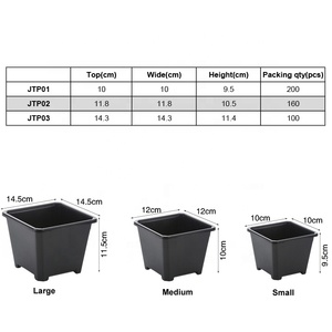 ชุดกระถางต้นไม้พลาสติกขนาด 4 นิ้ว สำหรับปลูกเซดัม ครัสซูลา โอวาต้า บอนไซ จำหน่ายจำนวนมาก - Product Image 2