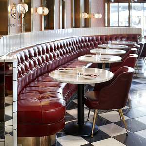 Conjunto de Muebles para Cafetería, Restaurante o Comercio: Sofá, Sillas y Mesa de Mármol para Comedor - Product Image 4