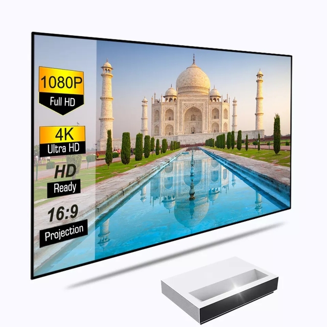 Custom Home Theater ALR / CBSP Fixed Projector Screen 100-inch 16:9 HD Quick Setup for Ultra Short Throw UST Projector
