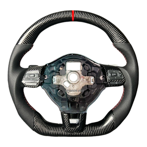 พวงมาลัยคาร์บอนไฟเบอร์แบบสปอร์ตสำหรับ Golf MK4 MK5 MK6 GTS R GLI <span class=keywords><strong>GTI</strong></span> GTD สามารถอัพเกรดเป็นรุ่นใหม่ MK7 ได้ - Product Image 1