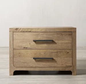 Sassanid-Conjunto de dormitorio de lujo americano contemporáneo, mesita de noche cerrada de roble Natural envejecido, OEM, novedad - Product Image 2
