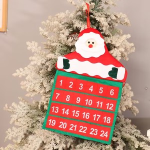 Hot Bán Santa Và <span class=keywords><strong>Snowman</strong></span> Cảm Thấy Giáng Sinh Thủ Công Treo Trang Trí Advent Calender Xmas Tree Treo - Product Image 3