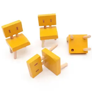 2023 Melhor Venda Por Atacado Fornecedor Lingya Viagem Produtos De Madeira Artesanais DIY Art Decor Cadeira Em Miniatura Ornamentos Artesanato De Madeira