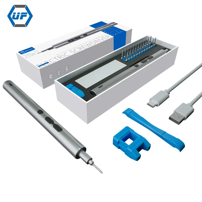 Screwdriver Factory KS-882037 28 In1 Precise Electric Screwdriver Rechargeable Type C Mini Electric Screwdriver Repair Tools