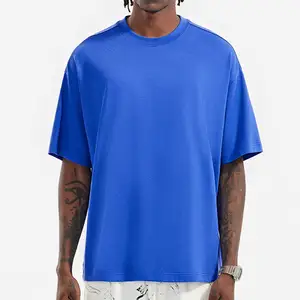 Camiseta negra con Logo en blanco para hombre, Camiseta de algodón orgánico 100%, camiseta esencial con hombro caído y peso pesado, camisetas de alta calidad