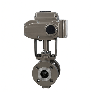 Vanne à bille électrique à bride en V COVNA, commande urgente, avec Modbus RTU (RS485), 2 voies, PVC électrique, vanne à bille UPVC - Product Image 1