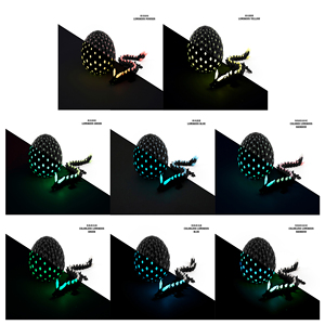 Giocattolo Antistress a Forma di Uovo di <span class=keywords><strong>Drago</strong></span> Stampato in 3D, Effetto Luminescente, Modello Flessibile di Creatura Mitica in Plastica - Product Image 4