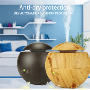 Wood Grain Aroma Diffuser 600ml Ultrasonic <b>Humidifier</b> With Light For Home Office Use - Product Image 3