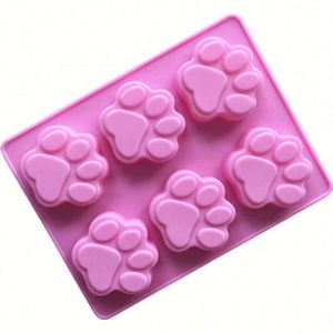 Moule en silicone à 6 cavités en forme de patte pour gâteaux, chocolats, bonbons, gelées et poudings – Vente chaude - Product Image 1