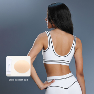 Sujetador deportivo de yoga personalizado 2026 de alta sujeción con espalda en U, suave, transpirable, con bloques de color, sin espalda, acolchado, para correr y fitness - Product Image 5