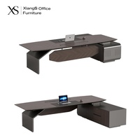 Bureau de direction ergonomique, durable et moderne, ensemble table d'ordinateur, montage facile, matériau en bois écologique, certifié CE