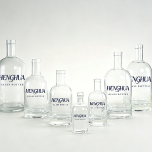 Botella de Vidrio Nórdica Oslo Transparente Esmerilada Vacía de 500 ml 50 cl, Botellas de Vidrio Super Flint para Licor, Ginebra, Whisky, <span class=keywords><strong>Vodka</strong></span> con Corcho - Product Image 3