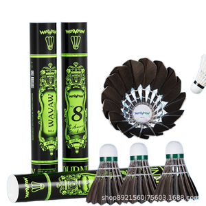 वाव काउंटर हमलावर y8 बैडमिंटन शटलकॉक मॉडल s500 5-लेयर स्पीड 75-85 आउटडोर इस्तेमाल ब्लैक डक फेदर बॉल स्थिर उड़ान - Product Image 2