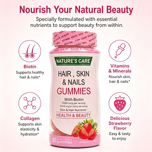 Vitamine Gommose al Gusto di Fragola per <span class=keywords><strong>Capelli</strong></span>, Pelle e <span class=keywords><strong>Unghie</strong></span>, Integratori di Bellezza a Prezzo All'Ingrosso, Vendita Calda per Adulti - Product Image 6