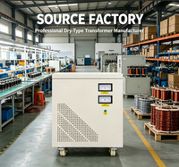 Transformateur triphasé sec sur mesure SG-300KVA, bobinage entièrement en cuivre, type carré, boîtier de bobinage, 380V 220V, moulage par injection