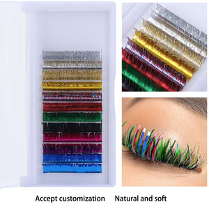 Holographic tinsel Cổ Tích Lash-Handmade tổng hợp tóc khối lượng lông mi - Product Image 4