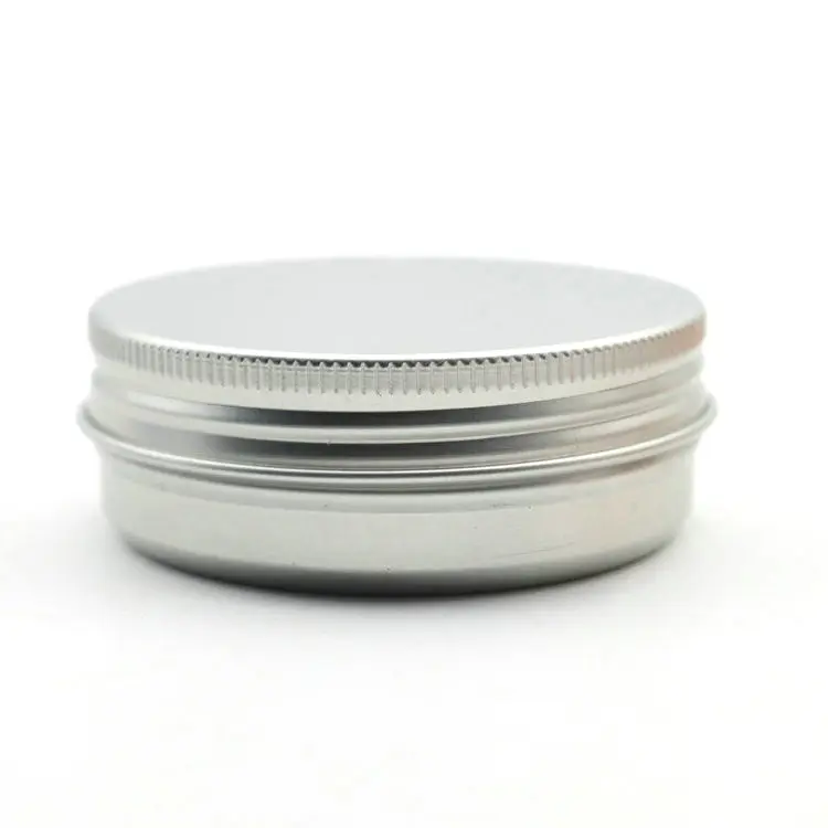 Aluminum Jar With Screw Top 5ml 10ml 15ml 25ml 30ml 50ml 60ml 80ml 100ml Round Silver Candle Tin Cosmetic Lid Box Container Can