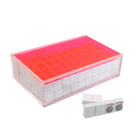Mini Mahjong américain Sets Custom Modern Family Entertainment Game Mahjong Domino Rummy Tiles for Table Board Game