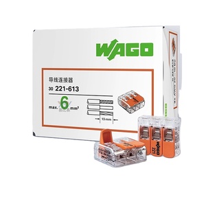 Conector de Empalme Compacto de 2 Vías <span class=keywords><strong>WAGO</strong></span> 221-613, 100% Original, Nuevo, Reutilizable, Bloques de Terminales para Cables Eléctricos - Product Image 1