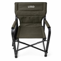 Chaise de camping pliante chauffante portable avec table d'appoint, porte-gobelet et emplacement pour téléphone, en tissu Oxford, pour extérieur, pelouse, pêche, salon, entrepôt, hôtel