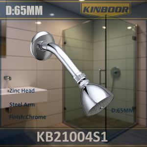 KINBOOR Shower Head D65mm Chrome Finish Wall Mount Round Modern Bathroom Faucet KB21004S1 - Product Image 2